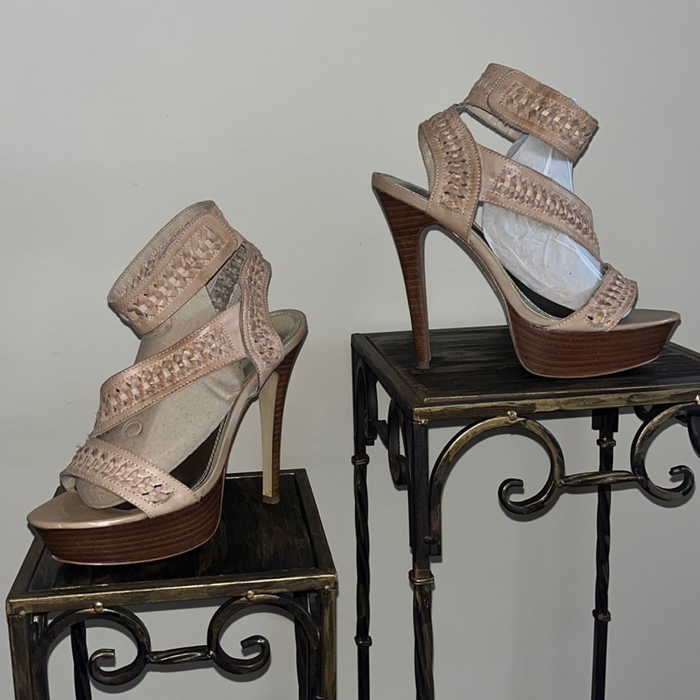 Bakers Nude Braided Leather Sandal size 8.5